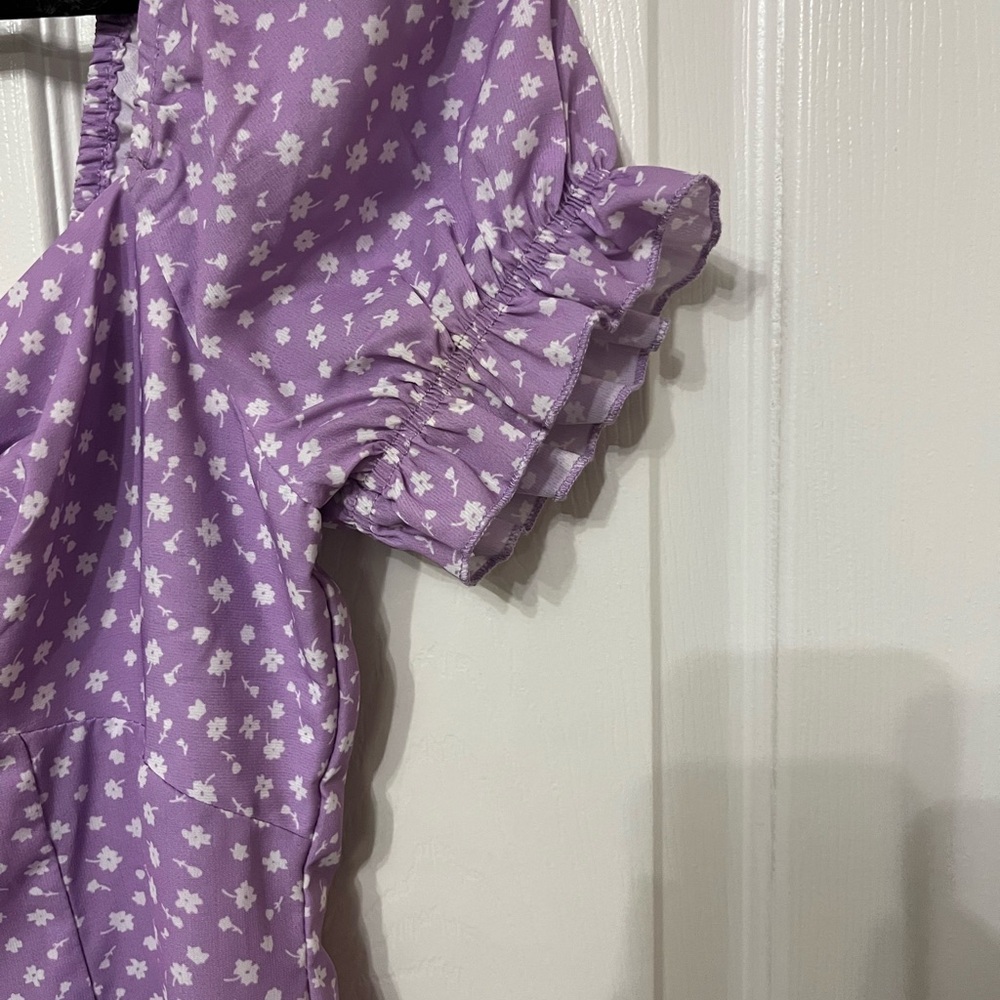 Princess‎ Polly FREYAH MINI DRESS PURPLE floral print size 4 - Picture 6 of 9